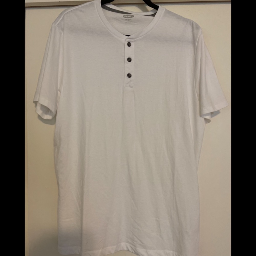 Men’s Old Navy White Button Up Dress Shirt Size L